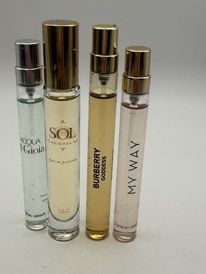 Bundle of 4 travel size perfume sprays Authentic Items Exactly As Pictured.