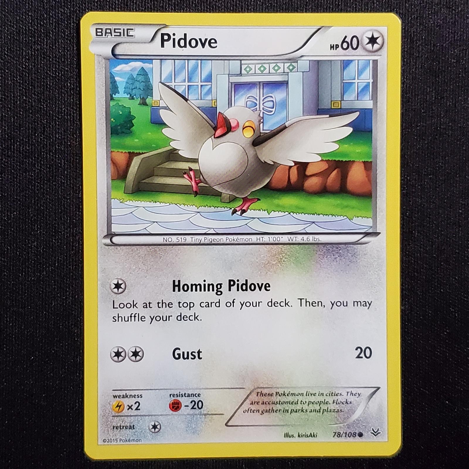Pidove 78/108 Common Roaring Skies Pokemon Moderately Played