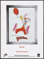 QUIÉN ENMARCÓ CONEJO ROGER - Orig. Anuncio comercial 1988/póster_ cuadro por cuadro - película de rango