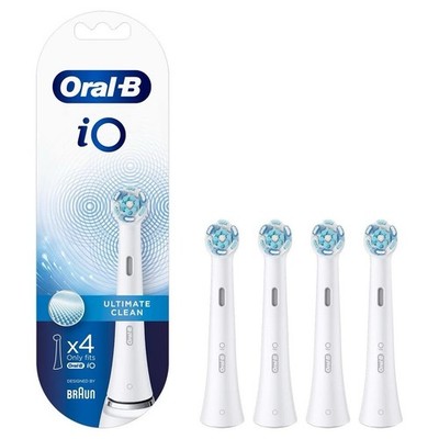 Oral-B iO Ultimate Clean Zahnbürste Nachfüllpack Ersatzköpfe weiß, 4er Pack UK