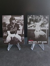2025 Topps Black & White Luissangel Acuna RC Lot Of 2 Base & Resolution Mets MLB