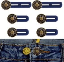 6PCS Button Extenders for Jeans, Pants Waist Button Extender for Women Men