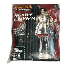 Spooktacular Creature Scary Clown Costume Women Adult Sz Lg New