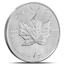 2019 1 oz Canadian Silver Maple Leaf Coin BU 