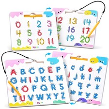 Magnetic Letter and Number Tracing Board Set Double Sided Alphabet  Numbers