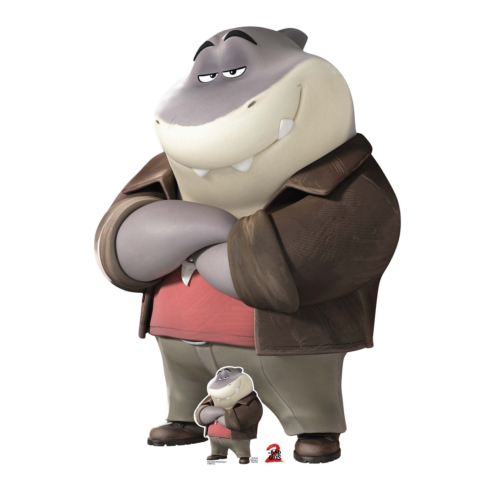 Mr Shark The Bad Guys 2 Cardboard Cutout with Free Mini Standee