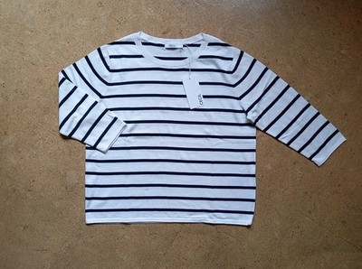 Cecil Feinstrick Pullover Gr.L gestreift Baumwoll Viskose Mix ** Neu