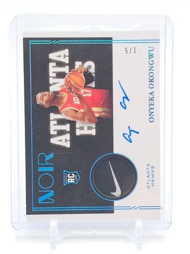 ONYEKA OKONGWU 2020-21 NOIR RPA ROOKIE NIKE TAG PATCH AUTO /5 #376 HAWKS Q5194