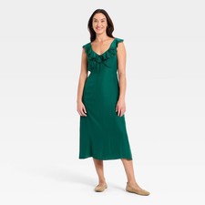 Women's Ruffle Lace Midi A-Line Dress - Universal Thread