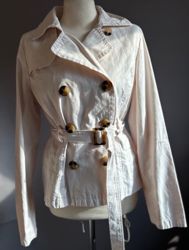 Grace Elements Beige Peacoat Style Jacket - Size 8