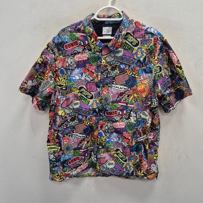 PS Paul Smith Hemd Herren XL Casual Fit Kurzarm Baumwolle All Over Print