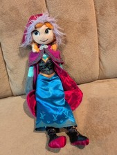 Disney Store Exclusive Frozen Anna Plush 20" Soft Stuffed Doll Toy Walt Disney