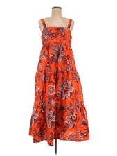 RHODE x Target Women's Leafy Floral Print Tiered Midi Dress
