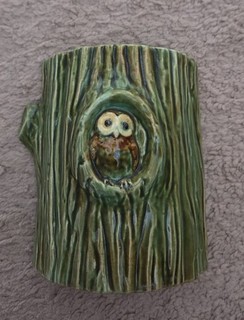 Vintage MCM Vallona Star Owl Wall Pocket