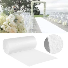 White Aisle Runner Carpet for Wedding Party Event Ceremony Decor 3.3 x 16/39 ft