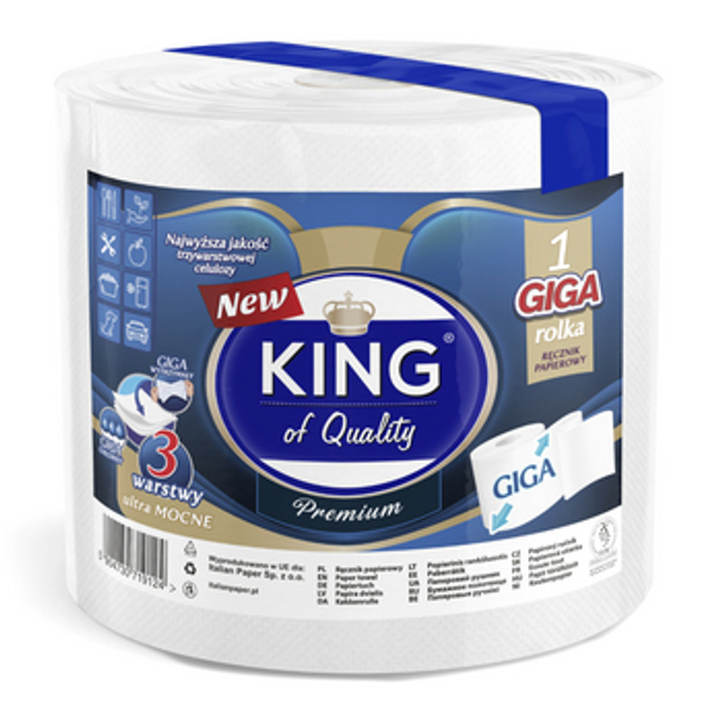 5904730719124 KING OF QUALITY Rcznik papierowy premium 500 listkw 3-warstwowy 5690₽