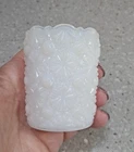 Vintage Mosser Daisy and Button Milk Glass Toothpick Holder