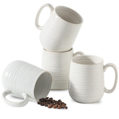 MEKY Ceramic Coffee Cups Set for 4, Coffee Mugs for Hot Tea, Cappuccino, Coco...