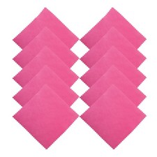 Reusable Glasses Cleaning Cloth for Glasses 3.94"x3.94" Rose Red 10 Pcs