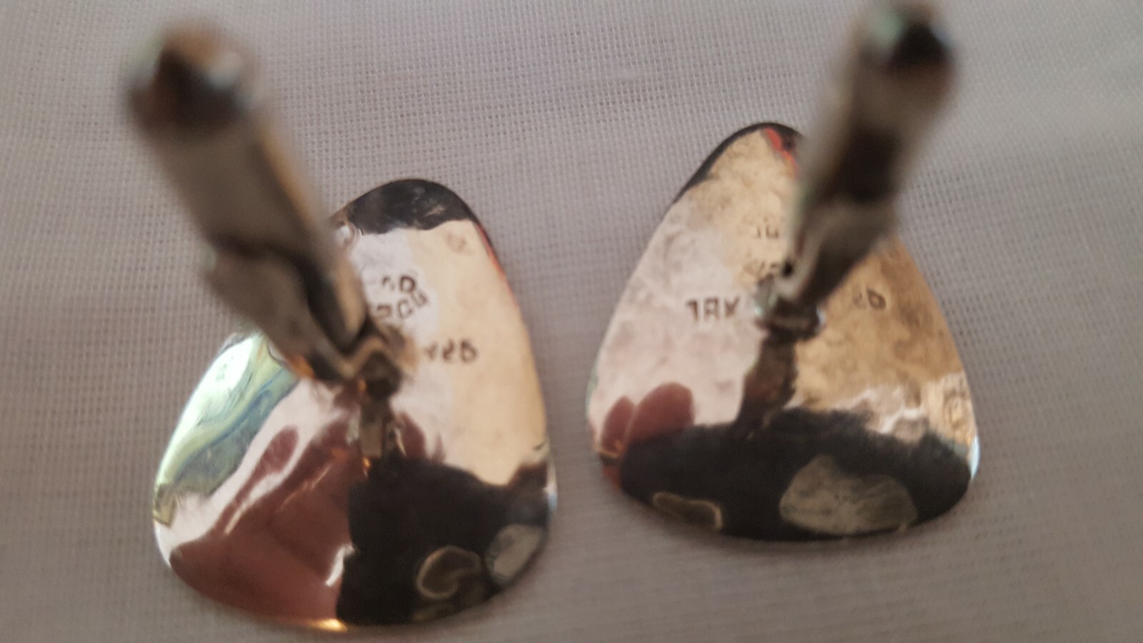 VINTAGE 18k GOLD Llama & STERLING SILVER  CUFFLINKS...FREE SHIPPING