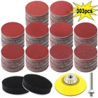 303x 2inch Hook Loop Sanding Discs 60-3000 Grit for Drill Wet Dry Sandpaper Pad