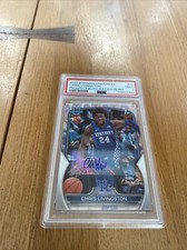 2022-23 Bowman Chrome U Chris Livingston Raywave Auto RayWave Refractor PSA 9