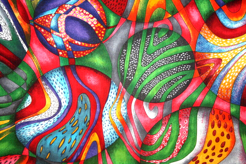 COLORFUL PLAY BALLS BY TERRI MANGAT FOR SSI - 100% COTTON FABRIC - Picture 3 of 4