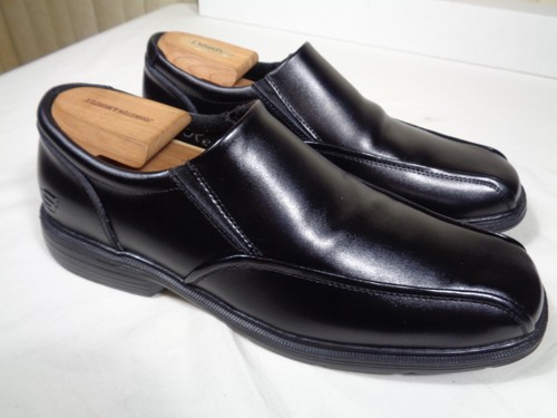 Skechers Black Leather loafer relaxed fit memory foam SN64611 men's sz 9.5 ~ EUC - Picture 5 of 18