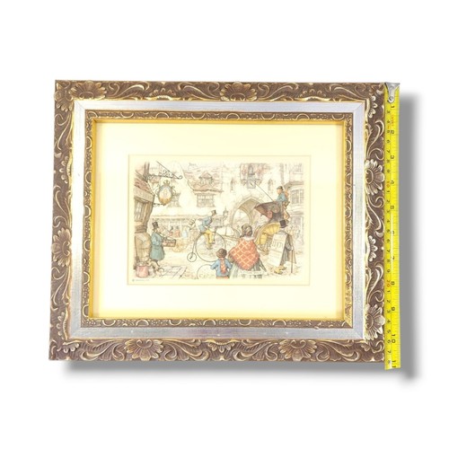 Market Square Lucia Anton Pieck 1966 Print By D.A.C., N.Y. VTG Hobby Lobby Frame - Picture 12 of 13