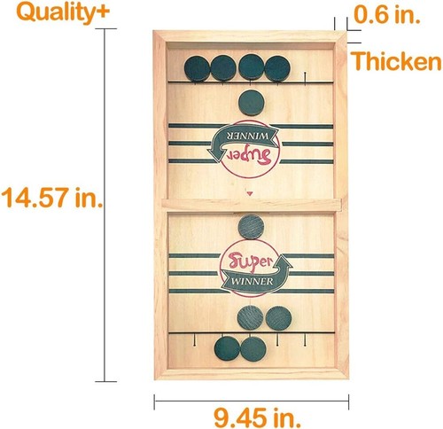 Juego de disco honda de madera - Juego de mesa familiar rápido y divertido para niños y adultos - Imagen 10 de 11