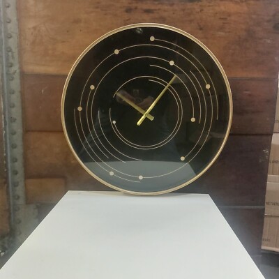 Wand Uhr Groß 60cm Gold Quartz