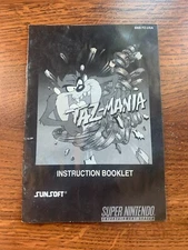 Taz Mania TazMania Super Nintendo SNES Instruction Manual Only 