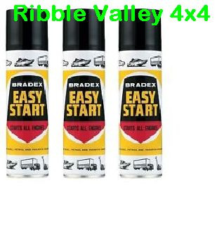 HOLTS Bradex Easy Start 300ml Cold Start Aerosol Winter Petrol Diesel x3