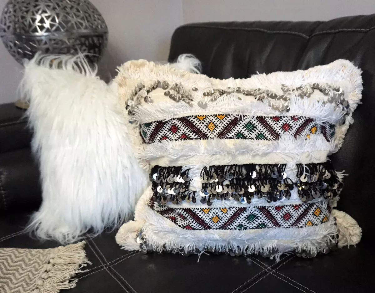 Moroccan wedding blanket pillow sale