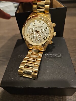 Michael Kors Layton Chronograph Champagne Gold Dial Men's Watch