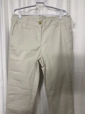LINDA DESIGN CHINCO KHAKI PANTS SIZE 12 NEW WITH TAGS STRAIGHT LEG