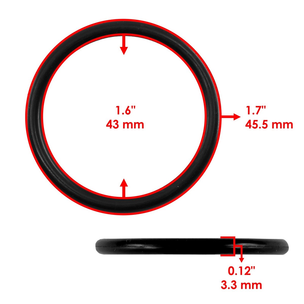 Caltric Drive Converter Clutch O-Ring for Kawasaki Mule KAF820 PRO