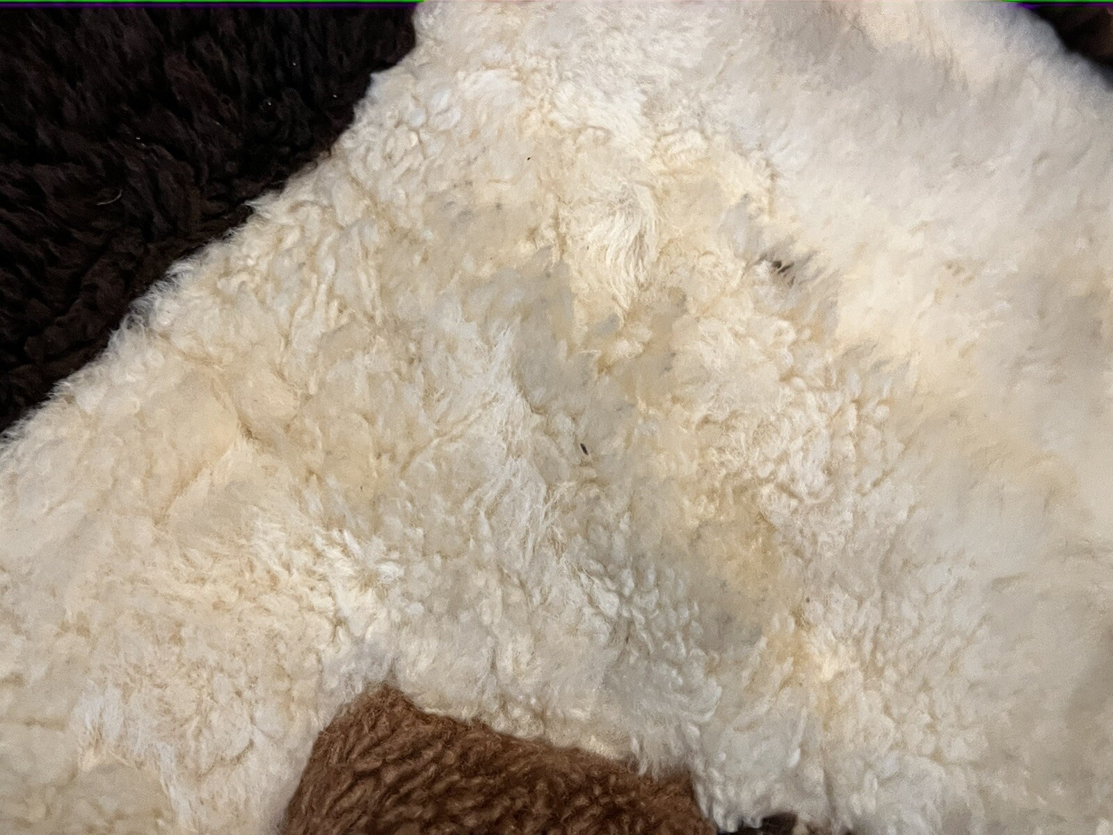 PERU Alpaca Leather Fur Wall Hanging Rug Tapestry Hot Air Balloon Hand