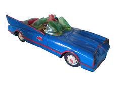 VINTAGE batman batmobile tin litho aoshin japan 66s toy blue