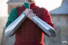 Medieval Bazubands Long Bracers LARP SCA Cosplay Arms Protection Set Costume