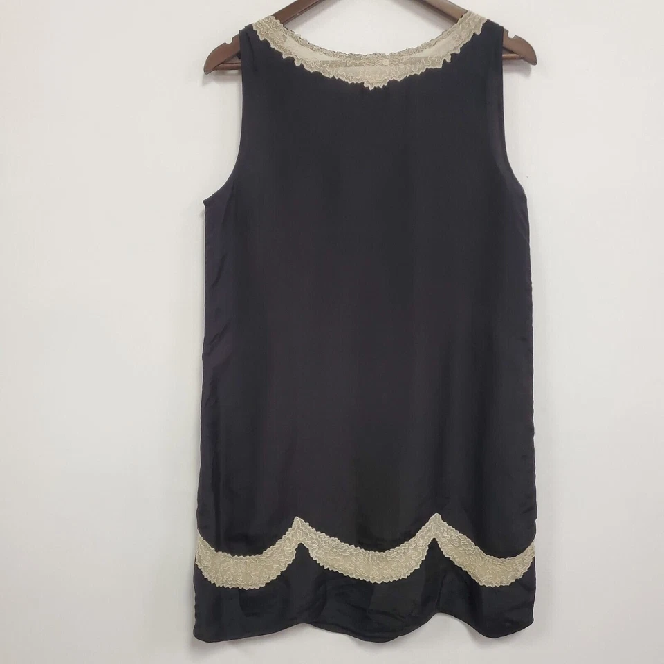 Mini Vestido Yoana Baraschi Para Mujer Coqueta Encaje Ribete Seda Talla M Oscuro Kawaii Foto 2 de 4