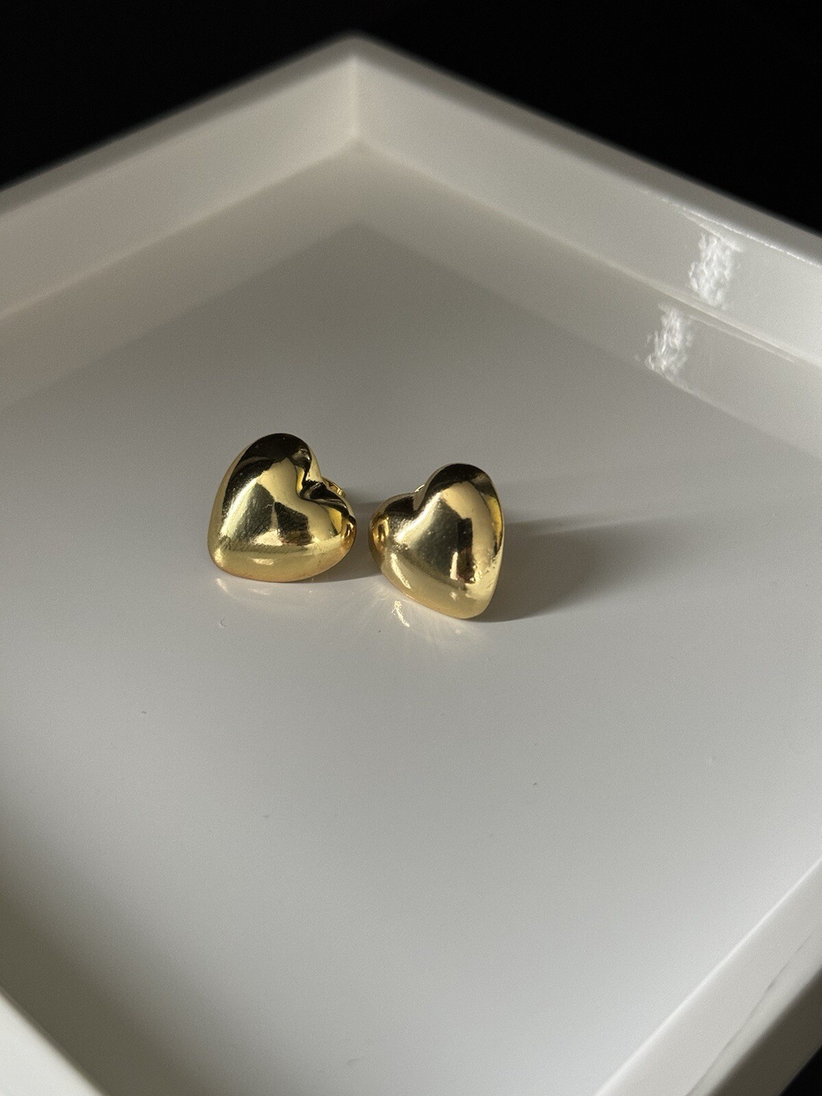 14ct Gold Plated Heart Earrings