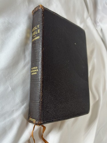 Scofield Edición de Referencia Santa Biblia Concordancia Cuero Marrón 1945 Copyright - Imagen 2 de 6
