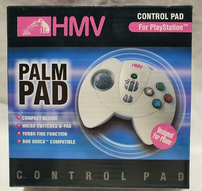 HMV BLAZE PALM PAD CONTROL PAD FOR SONY PLAYSTATION 1 NEW SEALED DUOSHOCK COMPAT
