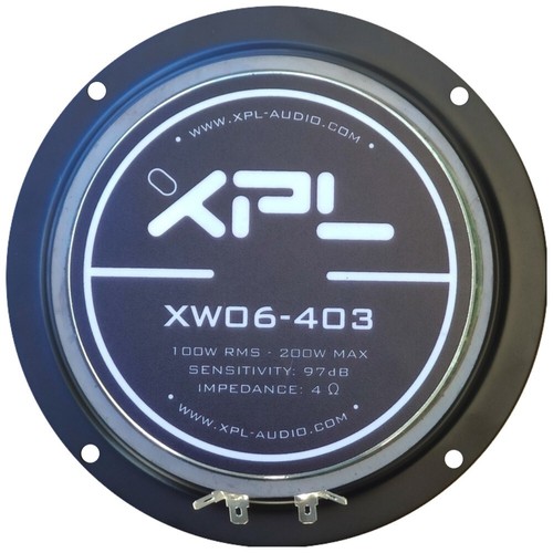 1 XPL XW06-403 diffusore 16,5 cm 200 watt max 4 ohm auto car + 3 sticker omaggio - Foto 8 di 9