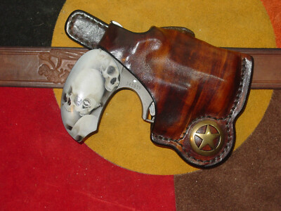 Bond Arms Texas defender crossdraw brown leather holster star Kwik