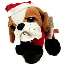 Dan Dee Collectors Choice Stuffed Plush CHRISTMAS DOG IN SANTA SUIT Toy Brown 7"
