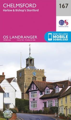 Chelmsford, Harlow & Bishop's Stortford (map) Os Landranger Map