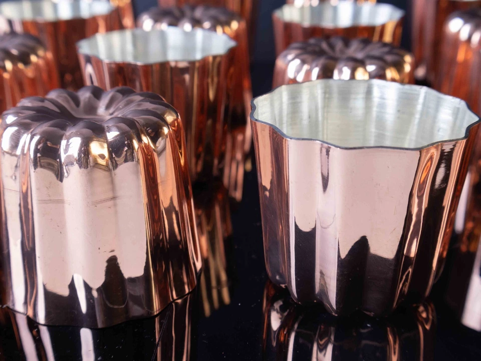 Copper Canele Set Of 12, French Copper Canele Mold, Wholesale Cupcake, Gift - Image 4 of 4