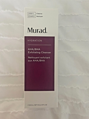 MURAD Hydration AHA/BHA Exfoliating Cleanser Full Size 6.75fl oz NEW IN BOX